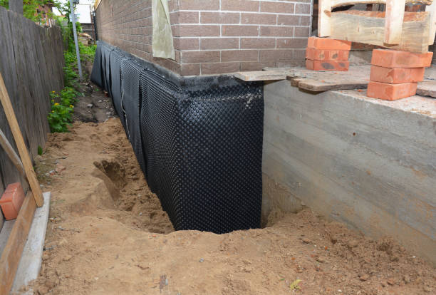 Happy homeowners after waterproofing job in College Grove